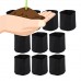 2 Gallon 5pcs Fabric Round Planter Planting Grow Bag Plant Pouch Root Pots Container, Black   